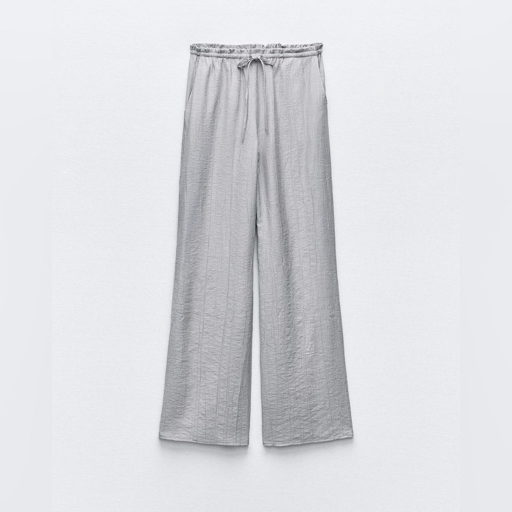 ZARA grey linen trousers